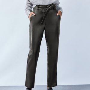 Aritzia Vegan Leather Belted Pant